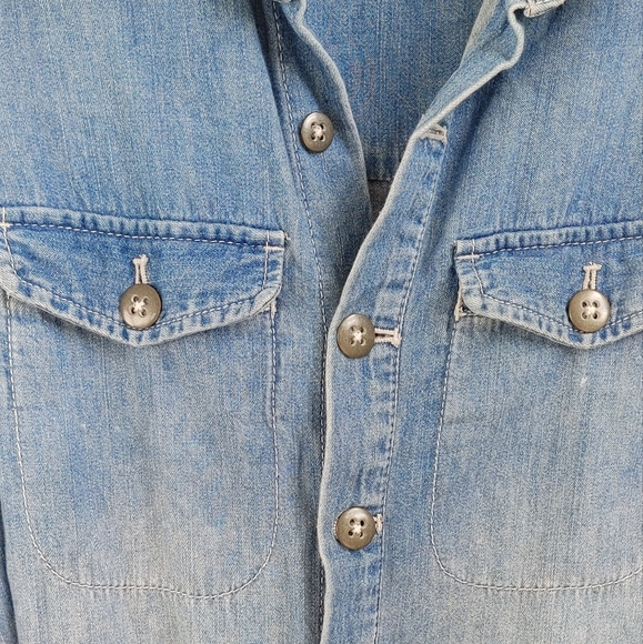 Free People Revolve Chambray Drapery short tails SZ.S - Picture 6 of 9